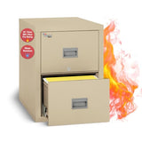 FireKing Patriot Vertical 2 Drawer Fire Rated File Cabinet, Parchment