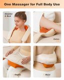 KNQZE Neck and Shoulder Massager with Heat, Cordless Back and Neck Massager, Upgraded Graphene Heating, 4D Shiatsu Deep Kneading Massage for Shoulder, Back Pain Relief (Beige)