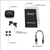 True Wireless Active Noise-Canceling Earbuds Headphones, Black Marshall