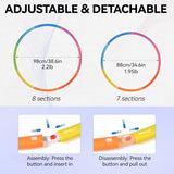 Phobby Weighted Exercise Hoop for Adults, 2.2lbs Adjustable Fitness Hoop, 8 Detachable Hoop Sections with Jump Rope & Storage Bag, Home Gym Workout