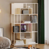 BGGJJ Book Shelf Living Room Partition Iron Display Shelf Office Bookshelf