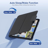 Case for Samsung Galaxy Tab A11+ Plus/A9+ Plus 11inch, DJ&RPPQ 360 Rotating Magnetic Detachable TPU Back case, with Auto Wake/Sleep Case for Samsung Galaxy A9 Plus/A11+ Tablet Blue Black