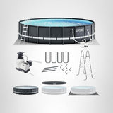 INTEX 26333EH Ultra XTR Deluxe Above Ground Swimming Pool Set: 20ft x 48in – Includes 2100 GPH Cartridge Sand Filter Pump – SuperTough Puncture Resistant – Rust Resistant – Easy to Assemble