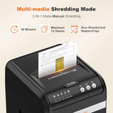 Bonsaii 200-Sheet Auto Feed Paper Shredder, 60-Min Nonstop Heavy Duty Shredders for Office