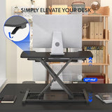 FLEXISPOT 32-inch Height Adjustable Standing Desk Converter