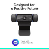Logitech C920x HD Pro PC Webcam, Full HD 1080p/30fps Video, Clear Audio, HD Light Correction, Works with Microsoft Teams- Black