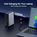 Laptop Docking Station 3 Monitors, Triple 4K Display with 3 HDMI, 9 USB Ports, Gigabit Ethernet, PD3.0, for Windows