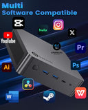 Getorli Mini PC AMD Ryzen 7 8745HS CPU Radeon 780M Graphics Compact Gaming PC 16GB DDR5 RAM 1TB NVMe SSD Small Desktop Computer Dual 2.5GLAN 4K HDMI DP Micro PCs WiFi 6 BT5.3 Prebuilt OS Office Home