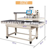 WUMSTOT 24x40 Pneumatic Dual Heat Press Machine, 220V Industrial