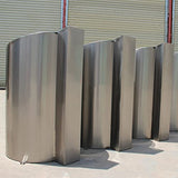 LOVULIFE Outdoor Trash Can Kitchen Trash Can Cylindrical Outdoor Stainless Steel Trash Can Large-Capacity Pedal Trash Can