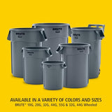 Rubbermaid Commercial Products BRUTE Heavy-Duty Round Trash/Garbage Can, 20-Gallon, Blue, Outdoor Waste Container