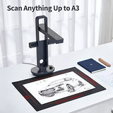 Document Scanner,Capture A3 & A4, Auto-Flatten & Deskew Powered by AI Technology