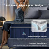 Sweetnight CoolNest Hybrid King Size Mattress 14 Inch, Cooling Pillow Top