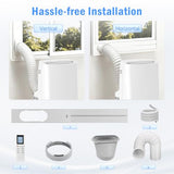 16000 BTU Wi-Fi Smart Portable Air Conditioner, 3-in-1 Cool/Dehumidify/Fan Portable AC Unit, Cools Up to 800 Sq.Ft
