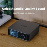 WiiM Amp Ultra Stereo Streaming Amplifier, HDMI ARC & RoomFit, Space Gray