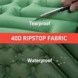 BUERTS Camping Sleeping mat and Inflatable Pillow - Set, Portable, Ultra-Light, Thickened, Quick to inflate in 30s, can be Spliced. Suitable for Backpacking, Hiking, Camping and Other Scenes
