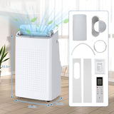 14000 BTU Portable Air Conditioner with 3-in-1 Functionality – Cools Rooms Up to 750 Sq. Ft., Ultra-Quiet 53dB Operation, 24H Timer, 115V, Remote Control Included AC, Fan & Dehumidifier Modes for Year