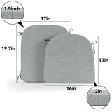 HOMBYS Kitchen Chair Back Cushion & Seat Cushion, Dining Room Chair Cushions,Seat Cushions for Kitchen Chairs, grey