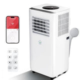 10000BTU Portable Air Conditioners, Smart AC Unit with App & Remote Control, 4-in-1 Cooling, Heating, Dehumidifier, Fan for Rooms up to 450 sq.ft, 24H Timer, White