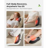 BOB AND BRAD Cordless Back and Neck Massager with Heat, FSA Eligible HSA 4D Shiatsu Massage Pillow for Pain Relief Deep Tissue, 6H Battery, Gift for Stress Relief at Home Office & Car