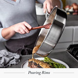 Tri-Ply Stainless Steel 10" & 12" Frying Pan Skillet Set with Glass Lids, Professional Cooking Merten & Storck