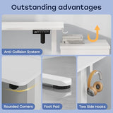 Small Standing Desk, 35" ×20" Electric White Standing Desk