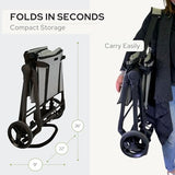 Patented Foldable Shopping Cart | Lightweight Aluminum | Easy-Maneuver Ergonomic Design | Swivel Wheels