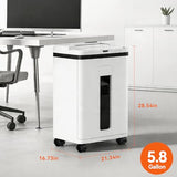 200-Sheet Auto Feed Paper Shredder with Wheels – Heavy Duty Cross-Cut Shredder for Home & Office
