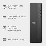 Dell Slim Desktop, AMD Ryzen 5 150, 16GB RAM, 512GB SSD, Windows 11 Home
