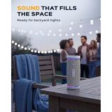 TREBLAB HD77 – Waterproof Bluetooth Speaker, 25W Loud 360° Sound, Deep Bass, IPX7, TWS Pairing, RGB Lights, 20H Battery, Portable Wireless Speaker for Outdoor, Beach, Camping, Party, Travel