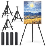 Adjustable Aluminum Metal Tripod Artist Easels with Bags, Extra Sturdy for Table-Top/Floor Painting, Drawing