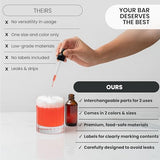 A Bar Above Cocktail Atomizer Spray Bottles and Dropper Set, Small Spray Bottle Set for Your Bar, Versatile Atomizer Glass Bottles, Small Bitters Bottle, Mini Bottles, Black, 2 Ounces