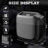 OUDEW 2 Packs Car Trash Can with Lid, Built-in Storage Garbage Bag Leakproof Vehicle Trash Car Accessories for Interior, Mini Garbage Bin