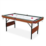 55 in Folding Billiard/Pool Table (Green 3-in-1 Multi Game)-Portable and Space RACK