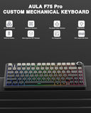 Wireless Mechanical Keyboard,75% Hot Swappable Custom Keyboard with Knob,RGB Backlit,Pre-lubed Reaper Switches