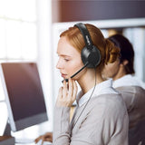 Headphones with Mic for Pc with Noise Canceling Microphone for Laptop, USB Headphones for Work from Home/Call