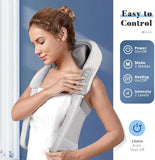 Cordless Neck and Shoulder Massager, Shiatsu Neck and Back Massager with Heat, 4D Deep Tissue Kneading Massage Pillow for Shoulder, Back, Leg Muscle Pain Relief, Valentine's Day Gifts for Women Men
