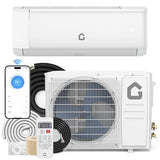 12000 BTU Mini Split AC w/WiFi Work Alexa 22 SEER2 Cools Up to 750 Sq. Ft,Ductless Inverter Mini Split System w/1 Ton Heat Pump Pre-Charged & 16.4 ft Installation Kit,Ultra-Quiet,Save Energy 35%
