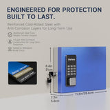 16-Key Key Lock Box – Smart Key Cabinet Wall Mount with App, Keypad, Bluetooth & WiFi Unlock (Sold Separately), Key Organizer for Home