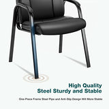 OLIXIS Waiting Room Chairs Set of 4, Leather Office Desk Reception Guest Stationary Side Chair
