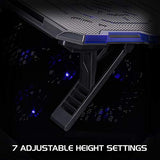 Cryogen Gaming Laptop Cooling Pad - Fits 17 in Computer- Adjustable Laptop Cooling Stand with 5 Quiet Cooler Fans