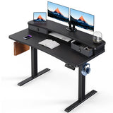 48″ x 24″ Electric Standing Desk with 2 Drawers, C-Clamp Mount Compatible, Height Adjustable Computer Desk