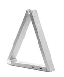 Zen Lumen Multifunctional LED Desk Lamp with Dimmable Touch Controls, 15 Adjustable Light Settings, Wireless Charger, Dual USB Ports with Modern Minimalist Design for Bed and Living Rooms (Silver)