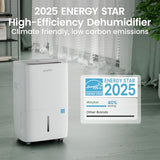 Waykar 80 Pints 2025 Energy Star Dehumidifier for Spaces up to 5,000 Sq. Ft for Basement and Home, Large Room with Drain Hose and 1.14 Gallons Water Tank