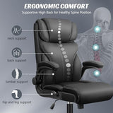 HeroSet Office Chair, Ergonomic Big and Tall Computer Desk Chairs, Executive Breathable Leather Chair with Adjustable Flip-up Armrests