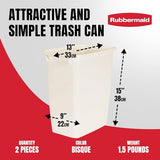 21 Quart Traditional Rectangular Plastic Open Wastebasket Trash Can for Kitchen