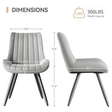 Dining Chairs Set of 6, Mid Century Modern Kitchen Chairs with Soft Cushion