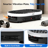 HTM Vibration Plate Exercise Machine with 120 Speed Levels, 9 Program Modes and Remote Control - 15 Min Timer, 300 lbs Capacity
