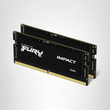 Kingston FURY Impact 32GB (2x16GB) 6400MT/s CL38 DDR5 SODIMM | Intel XMP 3.0 | Plug N Play | Laptop Memory