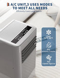 GarveeTech 8000 BTU Portable Air Conditioner 3 Speeds & Sleep Mode, 3 in-1 Cooling AC Portable Air Conditioner for Room, Standing Air Conditioner for Room, Ventless Floor Air Conditioner